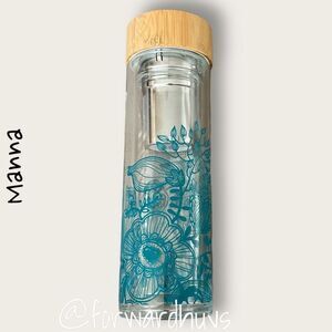 Manna Wai 20oz Glass Bottle Stainless Steel Infuser